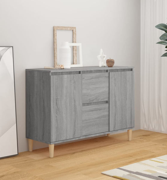 Sideboard Grau Sonoma-Eiche 103,5x35x70 cm Holzwerkstoff