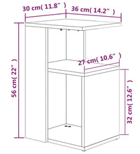 Beistelltisch Räuchereiche 36x30x56 cm Holzwerkstoff