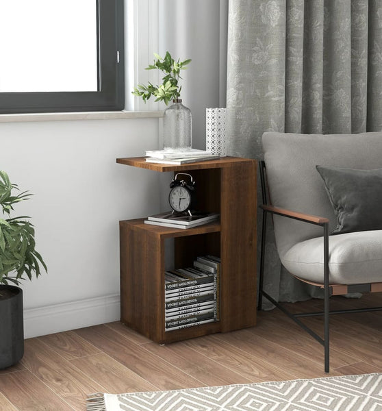 Beistelltisch Braun Eichen-Optik 36x30x56 cm Holzwerkstoff
