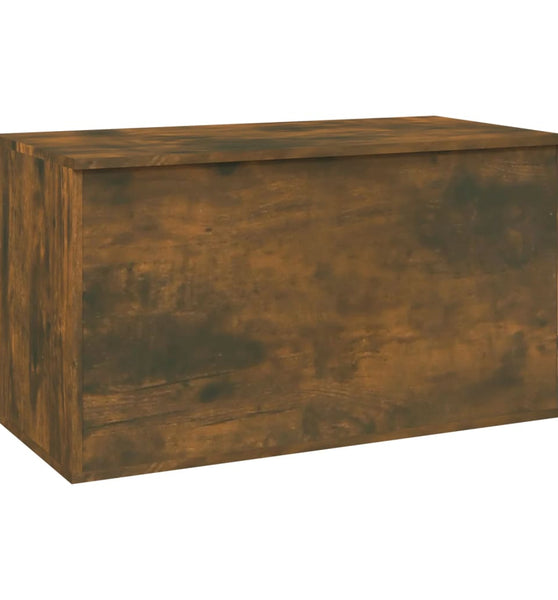 Aufbewahrungstruhe Räuchereiche 84x42x46 cm Holzwerkstoff