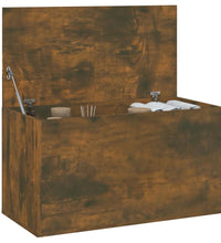 Aufbewahrungstruhe Räuchereiche 84x42x46 cm Holzwerkstoff