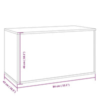 Aufbewahrungstruhe Grau Sonoma 84x42x46 cm Holzwerkstoff