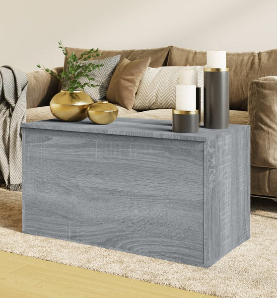 Aufbewahrungstruhe Grau Sonoma 84x42x46 cm Holzwerkstoff