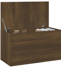 Aufbewahrungstruhe Braun Eichen-Optik 84x42x46 cm Holzwerkstoff