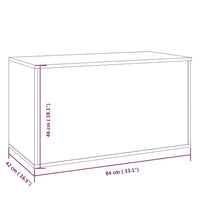 Aufbewahrungstruhe Braun Eichen-Optik 84x42x46 cm Holzwerkstoff