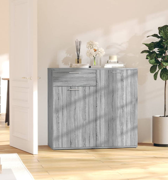 Sideboard Grau Sonoma 80x36x75 cm Holzwerkstoff