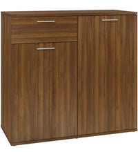 Sideboard Braun Eichen-Optik 80x36x75 cm Holzwerkstoff