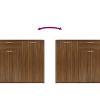 Sideboard Braun Eichen-Optik 80x36x75 cm Holzwerkstoff