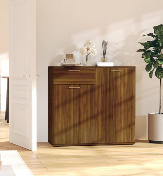 Sideboard Braun Eichen-Optik 80x36x75 cm Holzwerkstoff