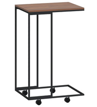 Beistelltisch mit Rollen Schwarz 40x30x63,5 cm Holzwerkstoff
