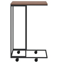 Beistelltisch mit Rollen Schwarz 40x30x63,5 cm Holzwerkstoff