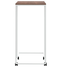 Beistelltisch mit Rollen Weiß 40x30x63,5 cm Holzwerkstoff