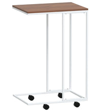 Beistelltisch mit Rollen Weiß 40x30x63,5 cm Holzwerkstoff