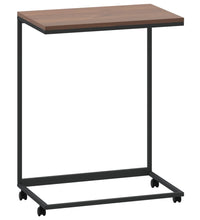 Beistelltisch mit Rollen Schwarz 55x35x70 cm Holzwerkstoff