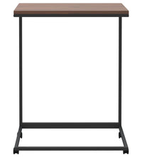 Beistelltisch mit Rollen Schwarz 55x35x70 cm Holzwerkstoff