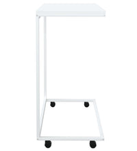 Beistelltisch mit Rollen Weiß 55x35x70 cm Holzwerkstoff