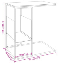 Beistelltisch Schwarz 55x36x59,5 cm Holzwerkstoff