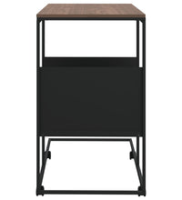 Beistelltisch mit Rollen Schwarz 55x36x63,5 cm Holzwerkstoff
