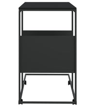 Beistelltisch mit Rollen Schwarz 55x36x63,5 cm Holzwerkstoff