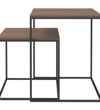Couchtisch-Set 2-tlg. Holzwerkstoff und Metall