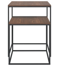 Couchtisch-Set 2-tlg. Holzwerkstoff und Metall