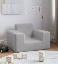 Kindersofa Hellgrau Weich Plüsch