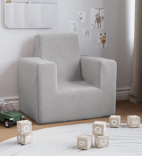 Kindersofa Hellgrau Weich Plüsch