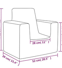 Kindersofa Anthrazit Weich Plüsch