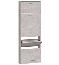 Schuhschrank Betongrau 59x17x169 cm Holzwerkstoff