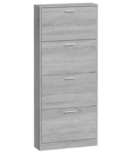 Schuhschrank Grau Sonoma 59x17x150 cm Holzwerkstoff