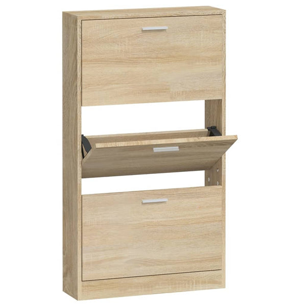 Schuhschrank Eichen-Optik 59x17x108 cm Holzwerkstoff