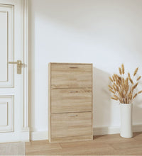 Schuhschrank Eichen-Optik 59x17x108 cm Holzwerkstoff