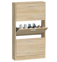 Schuhschrank Eichen-Optik 59x17x108 cm Holzwerkstoff