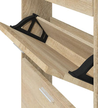 Schuhschrank Eichen-Optik 59x17x108 cm Holzwerkstoff