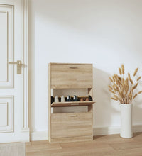 Schuhschrank Eichen-Optik 59x17x108 cm Holzwerkstoff