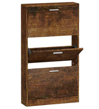 Schuhschrank Räuchereiche 59x17x108 cm Holzwerkstoff