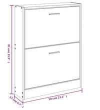Schuhschrank Weiß 59x17x81 cm Holzwerkstoff