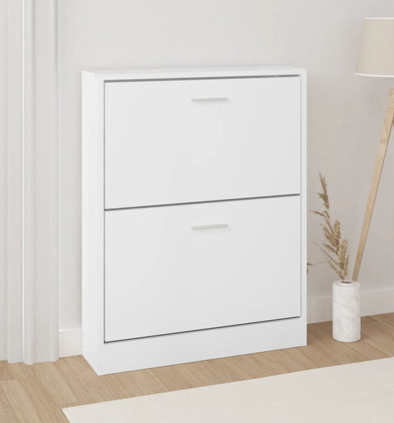 Schuhschrank Weiß 59x17x81 cm Holzwerkstoff