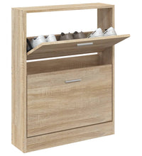 Schuhschrank Eichen-Optik 59x17x81 cm Holzwerkstoff