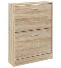 Schuhschrank Eichen-Optik 59x17x81 cm Holzwerkstoff