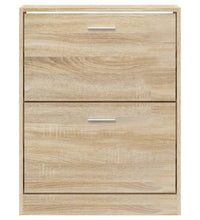 Schuhschrank Eichen-Optik 59x17x81 cm Holzwerkstoff