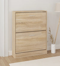 Schuhschrank Eichen-Optik 59x17x81 cm Holzwerkstoff