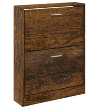 Schuhschrank Räuchereiche 59x17x81 cm Holzwerkstoff