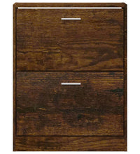Schuhschrank Räuchereiche 59x17x81 cm Holzwerkstoff