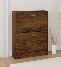 Schuhschrank Räuchereiche 59x17x81 cm Holzwerkstoff