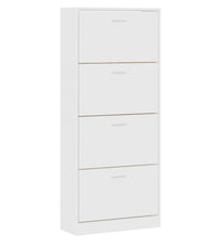 Schuhschrank Weiß 63x24x147 cm Holzwerkstoff