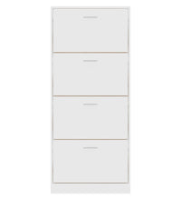 Schuhschrank Weiß 63x24x147 cm Holzwerkstoff