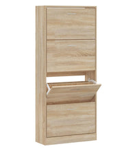 Schuhschrank Sonoma-Eiche 63x24x147 cm Holzwerkstoff