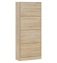 Schuhschrank Sonoma-Eiche 63x24x147 cm Holzwerkstoff