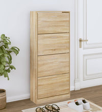 Schuhschrank Sonoma-Eiche 63x24x147 cm Holzwerkstoff